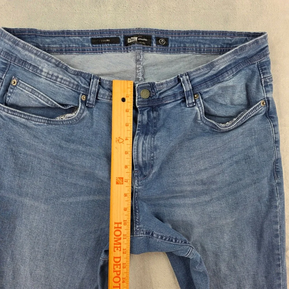 Barbell Apparel Mens Slim Fit Jean 36x34 Medium Wash Blue Stretch Denim Athletic